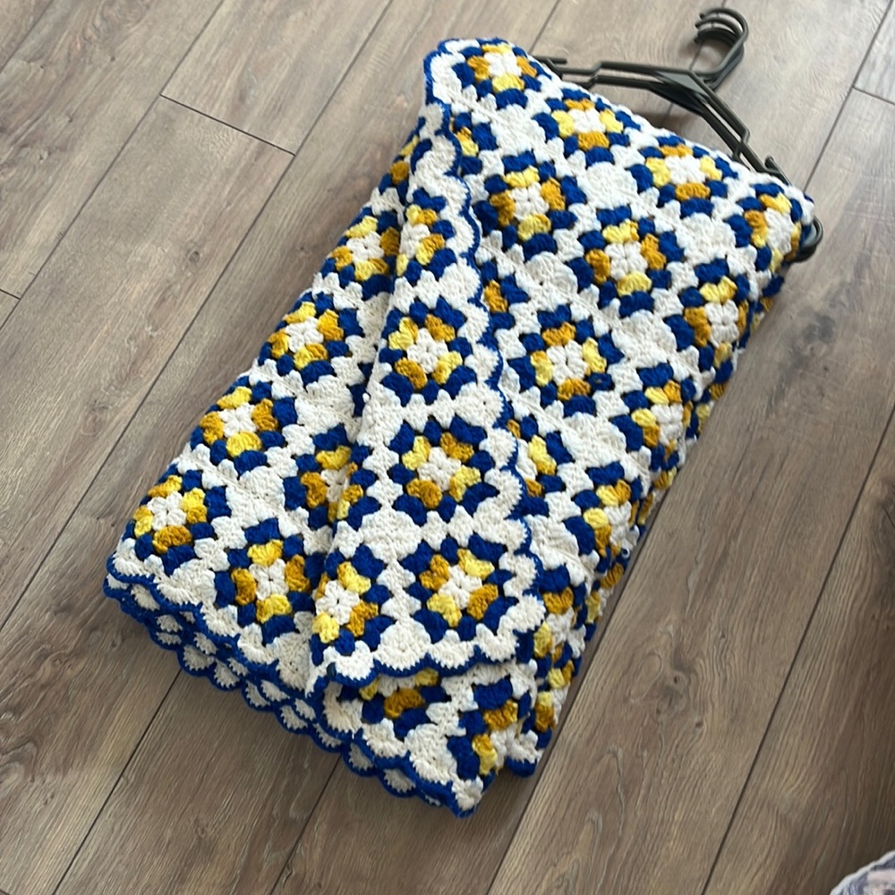 Huge granny square blanket